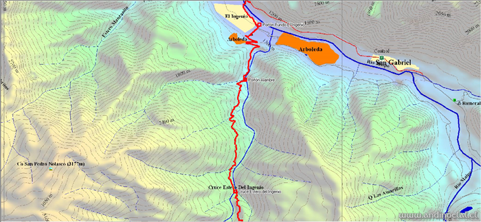 Tramo Inferior Track Ascenso Cerro Santa Rita 3.533msnm